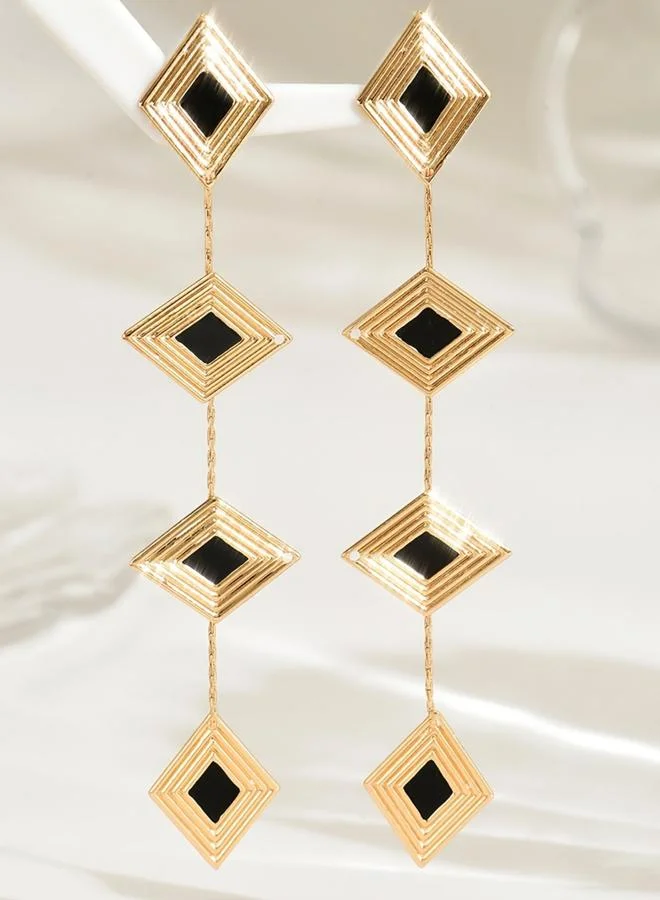 Take Two Women Geometric Design Dangle Earrings